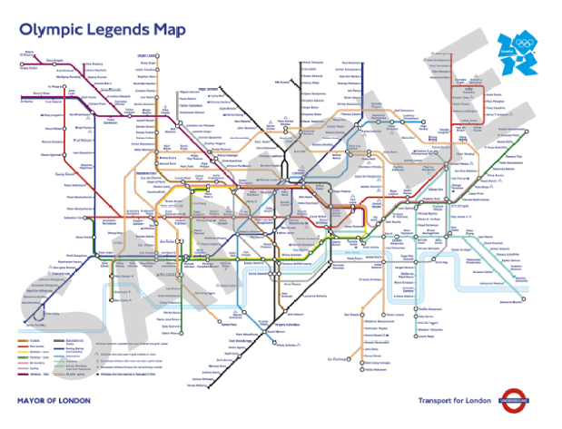 Londoni metrohalozat olimpikonok neveivel